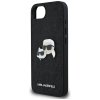 Etui Karl Lagerfeld Fixed Glitter        Karl&Choupette Heads Metal Pin do iPhone 16E / 17E czarny